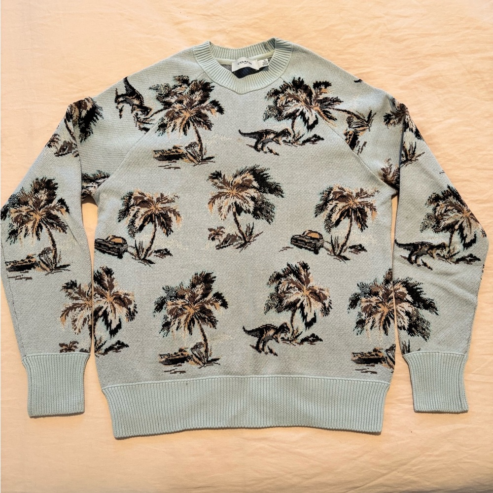 Coach Palm Tree Patterned Sweater